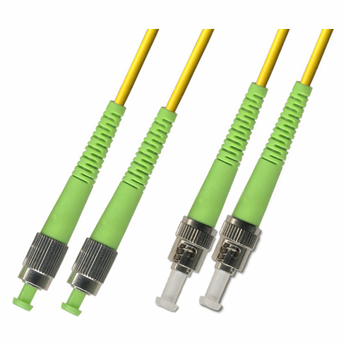 1M FC APC to ST APC Duplex Singlemode Fiber Optic Cable 9/125