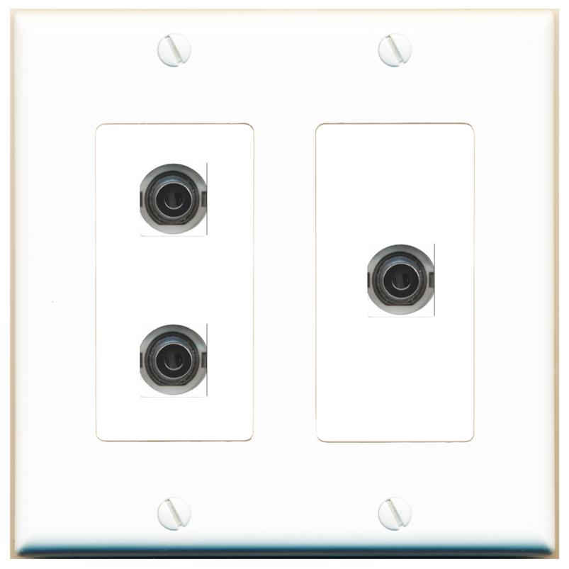 3 3.5mm Wall Plate [White]