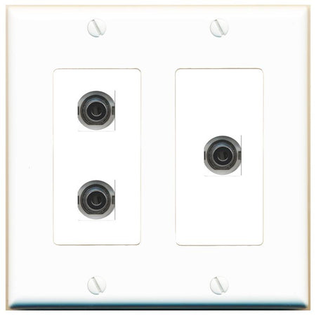 3 3.5mm Wall Plate [White]