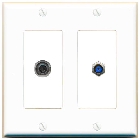 3.5mm F81 Wall Plate [White]