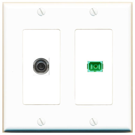3.5mm SC-APC-SX Wall Plate [White]
