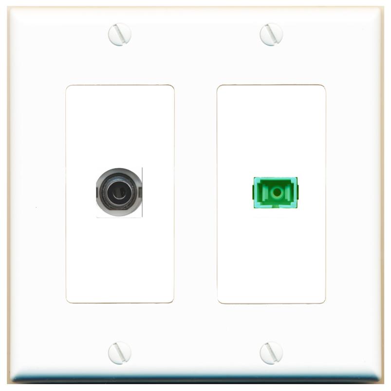 3.5mm SC-APC-SX Wall Plate [White]