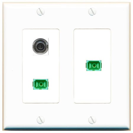 3.5mm 2 SC-APC-SX Wall Plate [White]