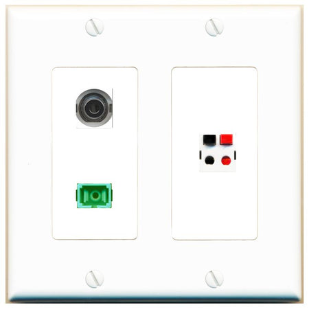 3.5mm SC-APC-SX SPEAKER Wall Plate [White]
