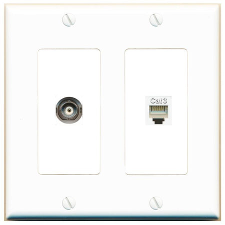 BNC PHONE Wall Plate [White]