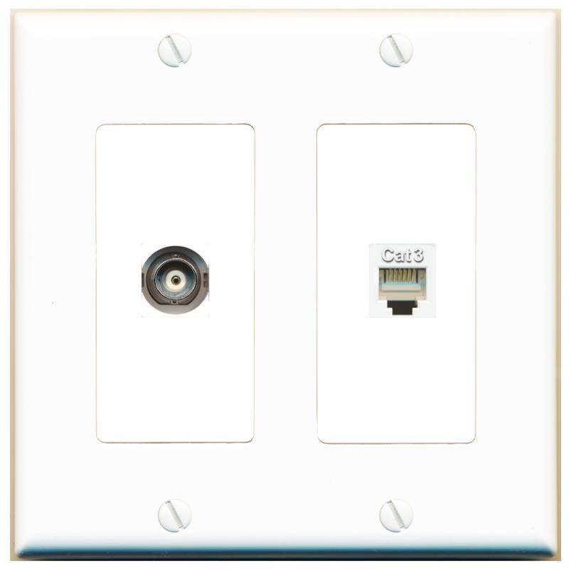 BNC PHONE Wall Plate [White]