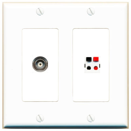 BNC SPEAKER Wall Plate [White]
