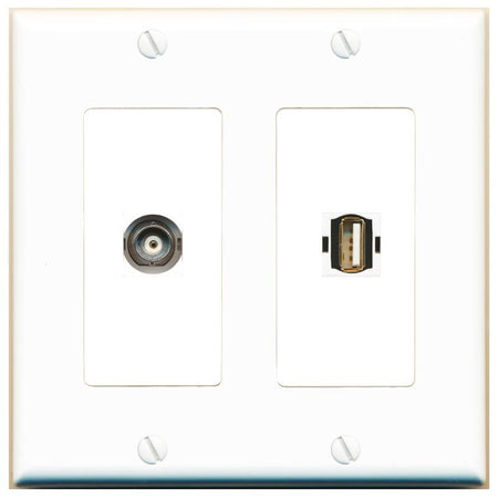 BNC USB2 Wall Plate [White]