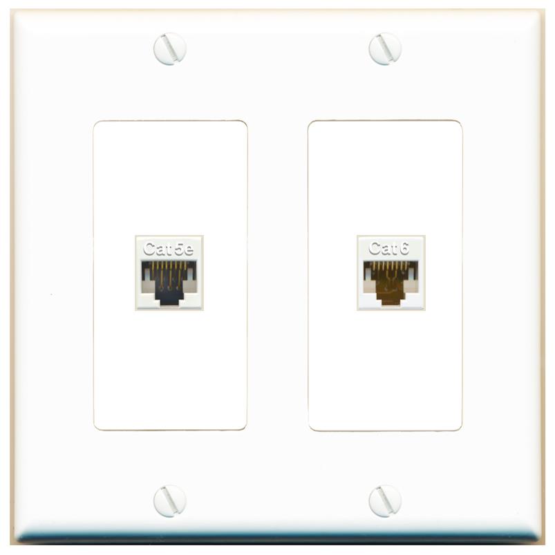 CAT5E CAT6 Wall Plate [White]