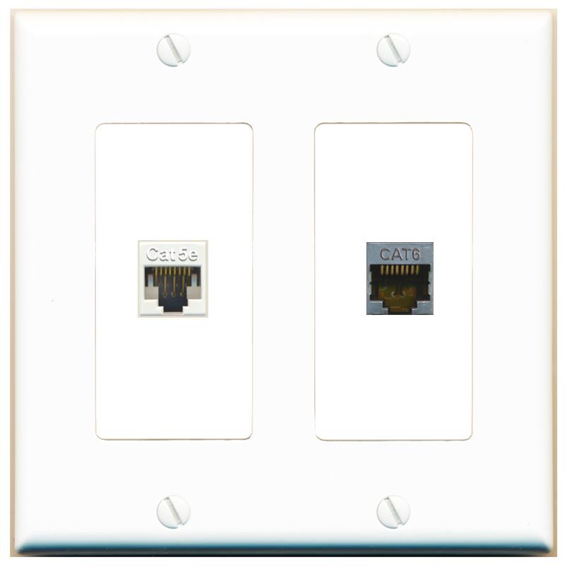 CAT5E CAT6-SHIELDED Wall Plate [White]