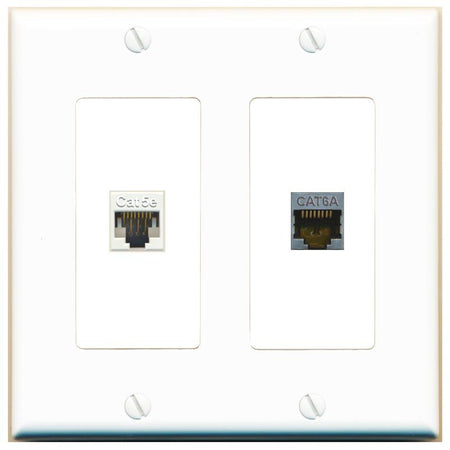 CAT5E CAT6A Wall Plate [White]