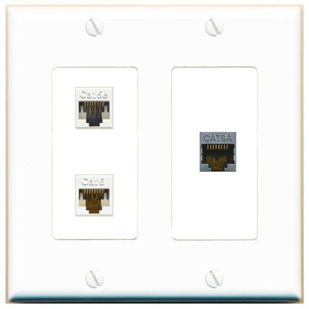 CAT5E CAT6 CAT6A Wall Plate [White]