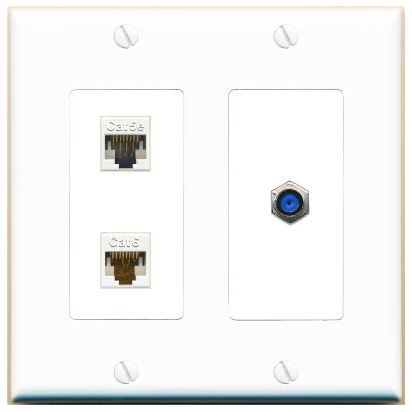 CAT5E CAT6 F81 Wall Plate [White]