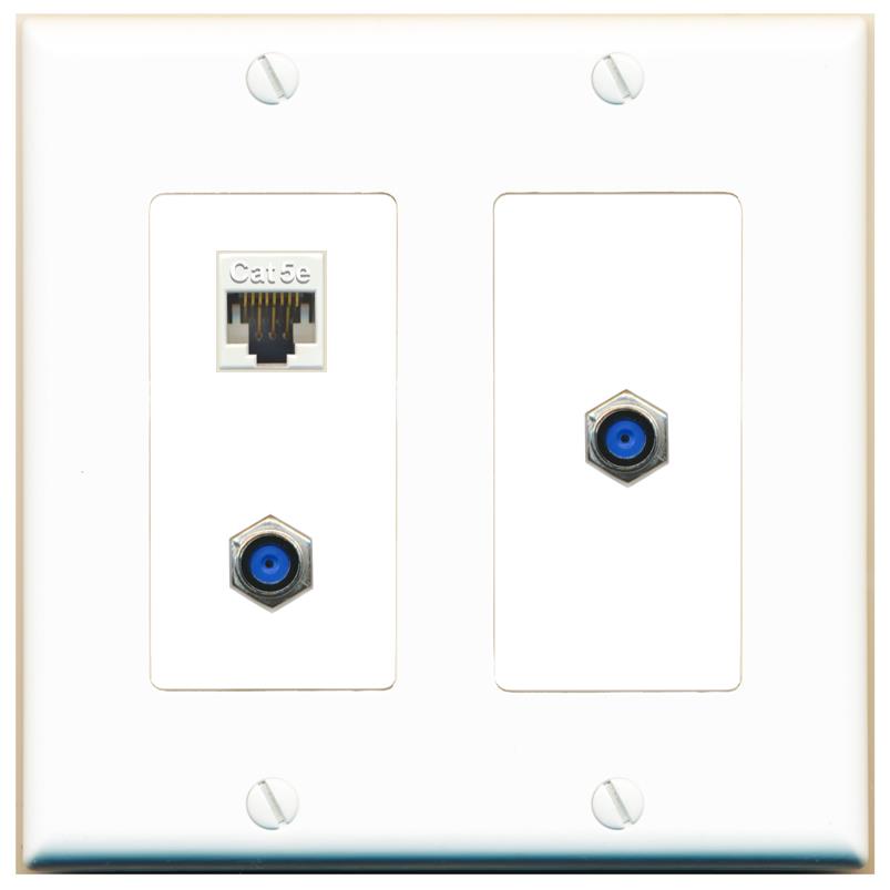 CAT5E 2 F81 Wall Plate [White]