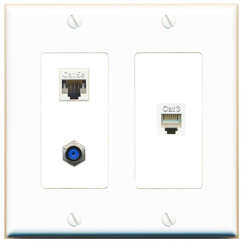 CAT5E F81 PHONE Wall Plate [White]