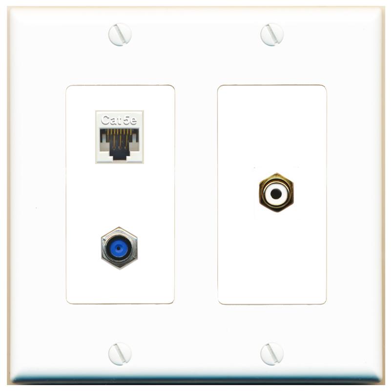 CAT5E F81 RCA-WHITE Wall Plate [White]