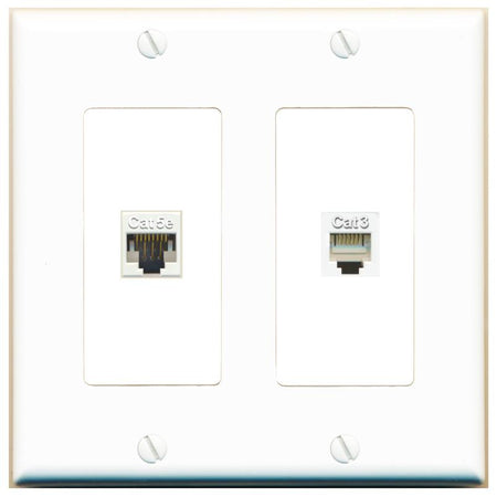 CAT5E PHONE Wall Plate [White]