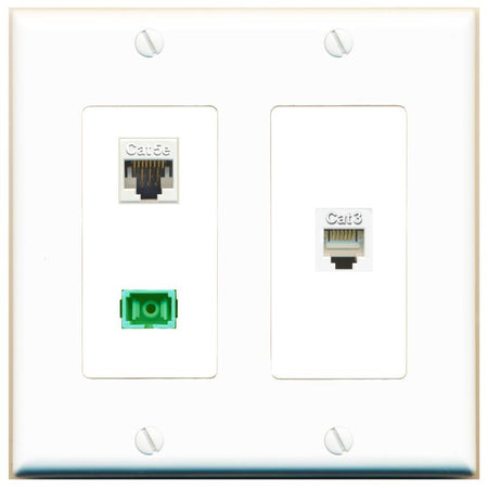 CAT5E PHONE SC-APC-SX Wall Plate [White]