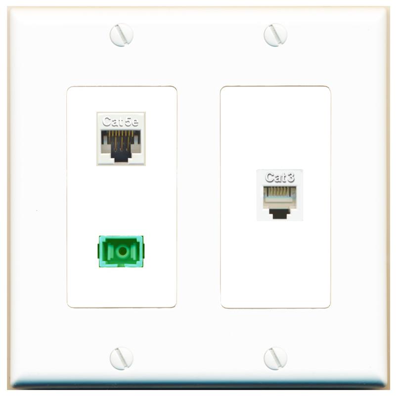 CAT5E PHONE SC-APC-SX Wall Plate [White]