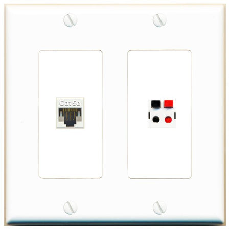 CAT5E SPEAKER Wall Plate [White]