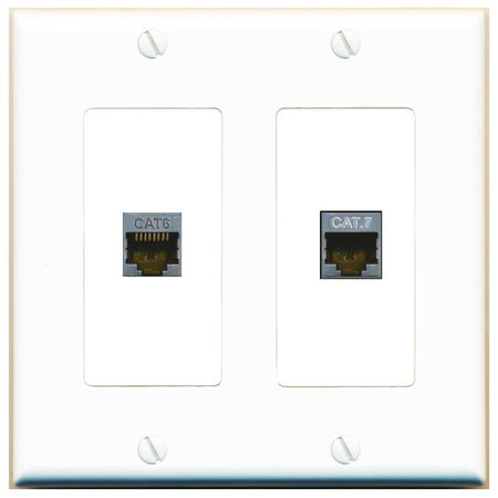 CAT6-SHIELDED CAT7 Wall Plate [White]