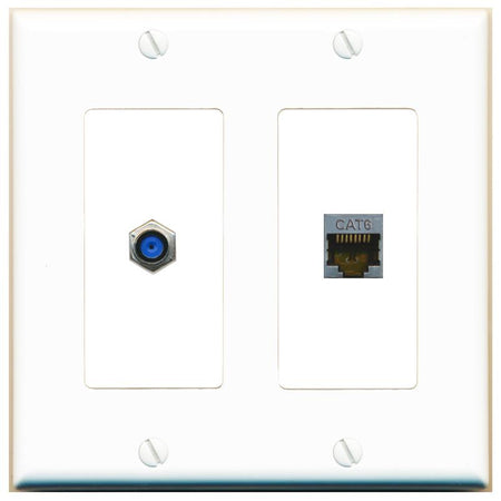 CAT6-SHIELDED F81 Wall Plate [White]