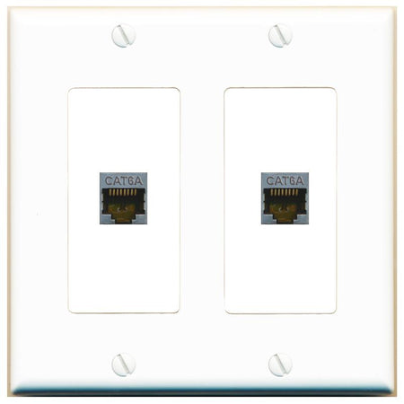 2 CAT6A Wall Plate [White]