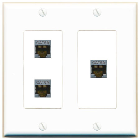 3 CAT6A Wall Plate [White]