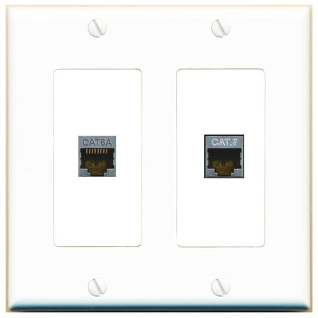 CAT6A CAT7 Wall Plate [White]