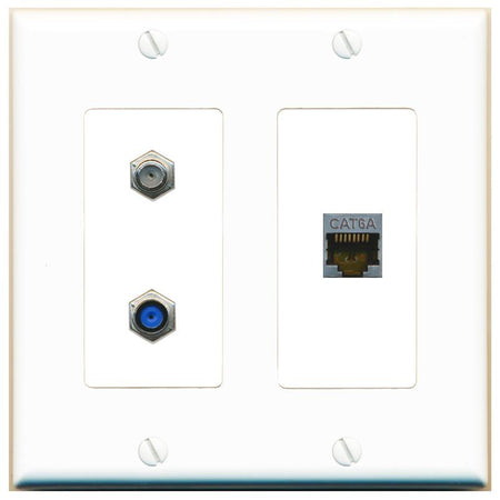 CAT6A COAX F81 Wall Plate [White]