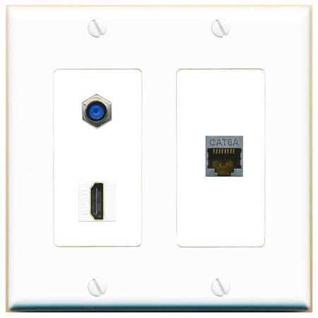 CAT6A F81 HDMI Wall Plate [White]
