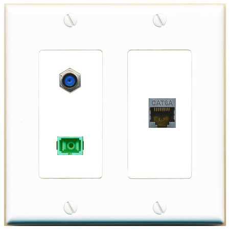 CAT6A F81 SC-APC-SX Wall Plate [White]