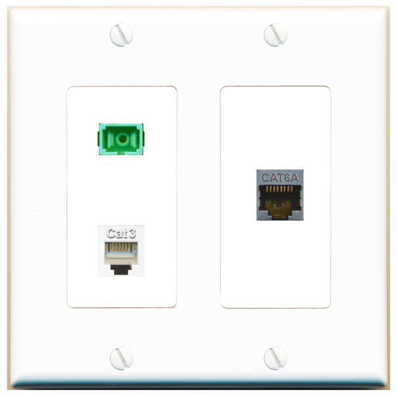 CAT6A PHONE SC-APC-SX Wall Plate [White]