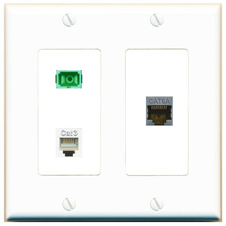 CAT6A PHONE SC-APC-SX Wall Plate [White]