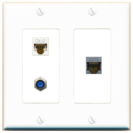 CAT6 CAT6-SHIELDED F81 Wall Plate [White]