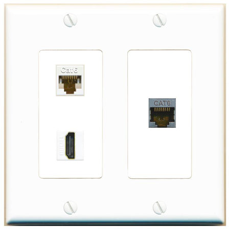 CAT6 CAT6-SHIELDED HDMI Wall Plate [White]