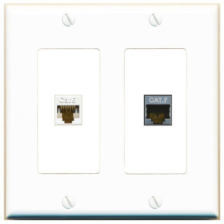 CAT6 CAT7 Wall Plate [White]