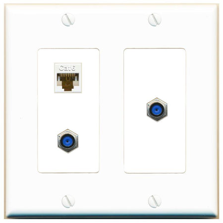 CAT6 2 F81 Wall Plate [White]