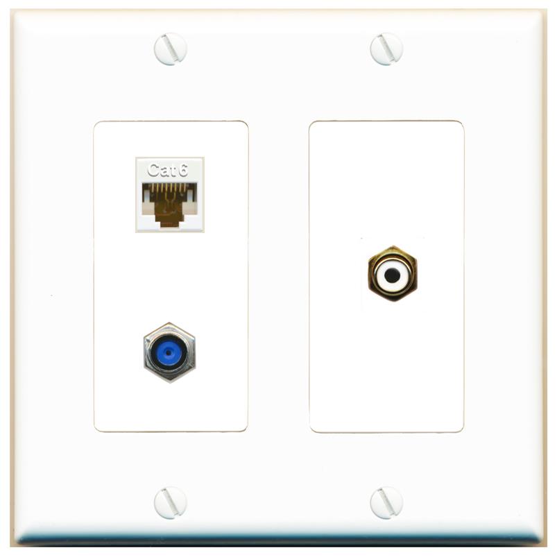 CAT6 F81 RCA-WHITE Wall Plate [White]