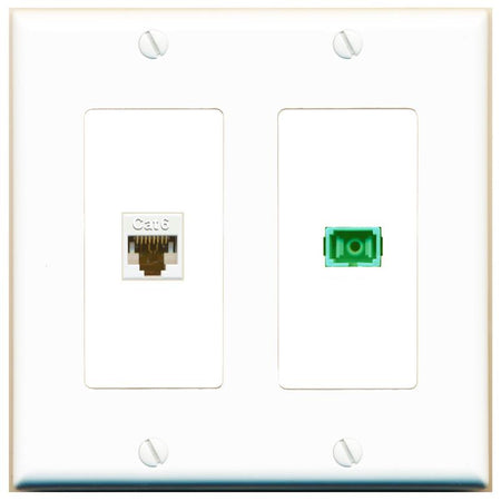 CAT6 SC-APC-SX Wall Plate [White]