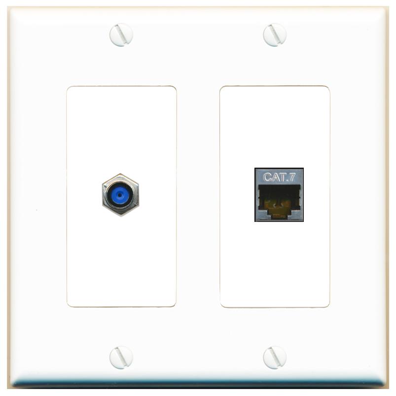 CAT7 F81 Wall Plate [White]