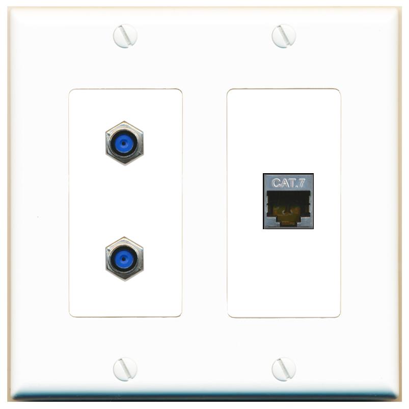 CAT7 2 F81 Wall Plate [White]