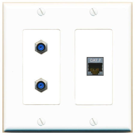 CAT7 2 F81 Wall Plate [White]