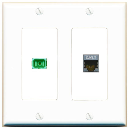 CAT7 SC-APC-SX Wall Plate [White]