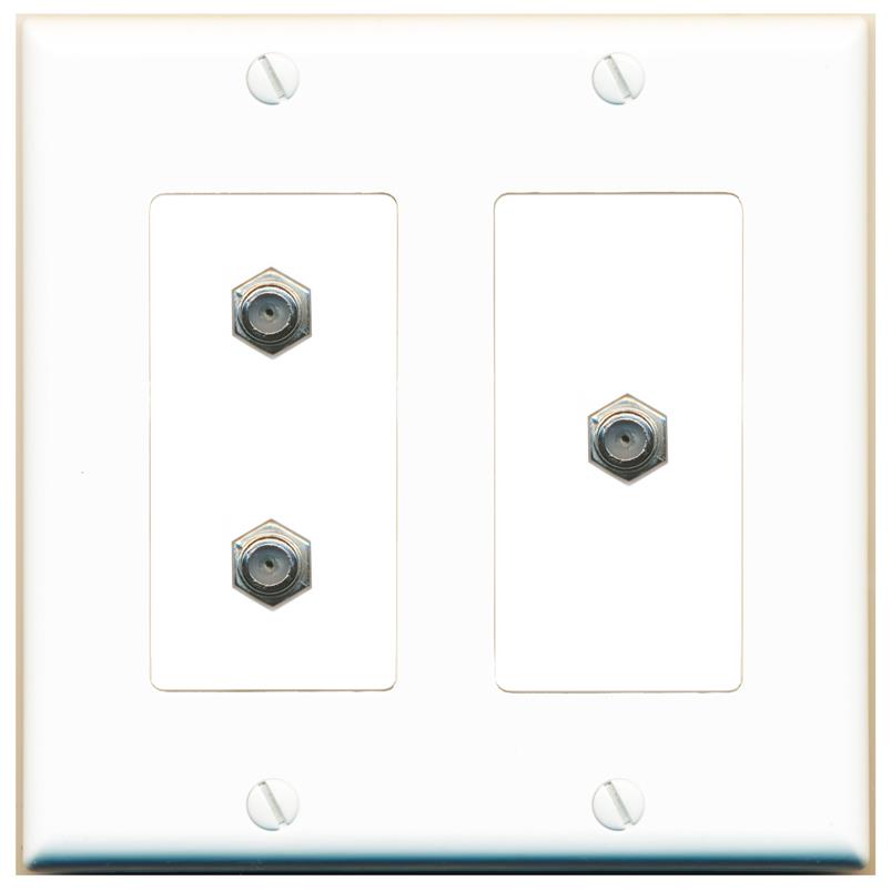 3 COAX Wall Plate [White]