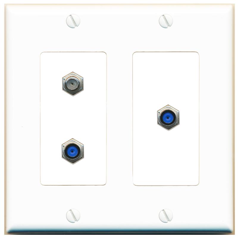 COAX 2 F81 Wall Plate [White]