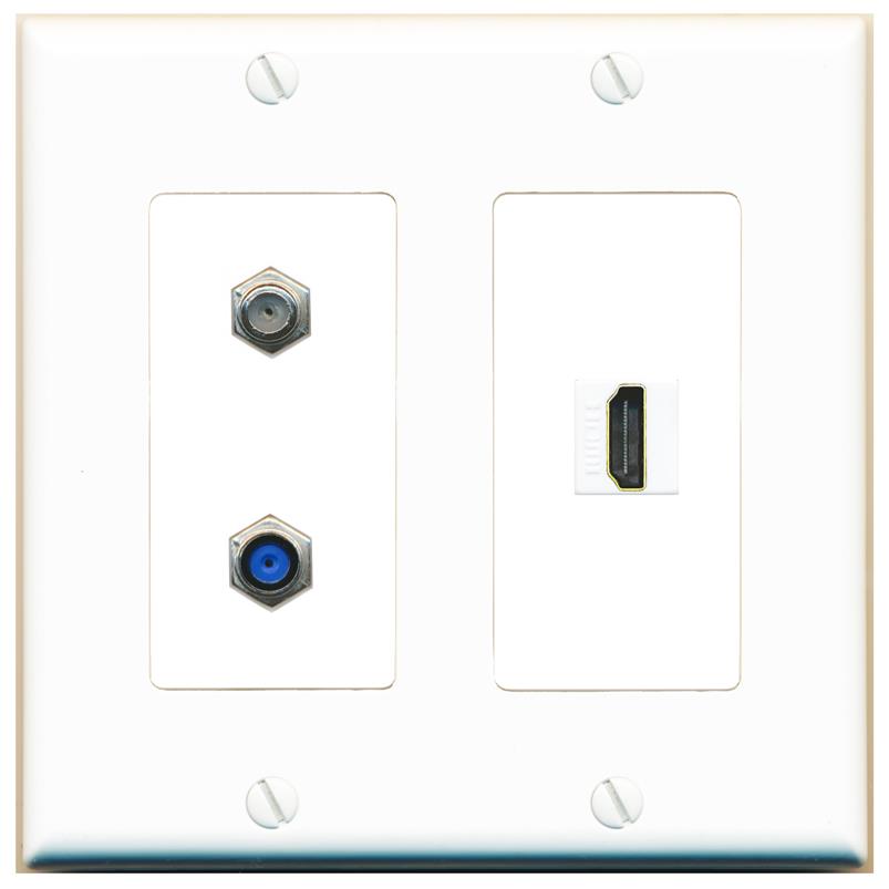 COAX F81 HDMI Wall Plate [White]