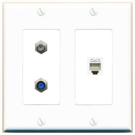 COAX F81 PHONE Wall Plate [White]