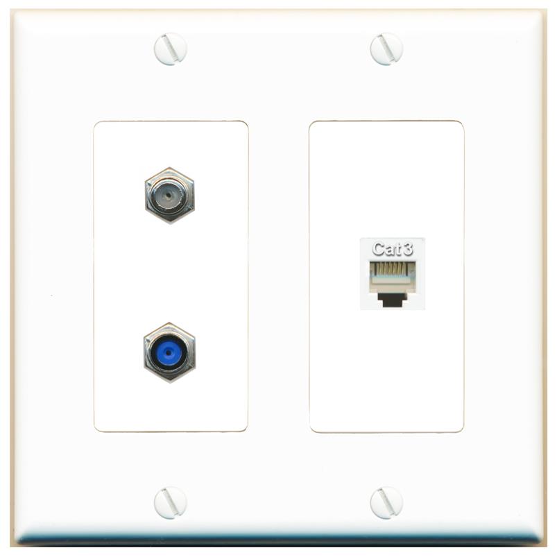 COAX F81 PHONE Wall Plate [White]