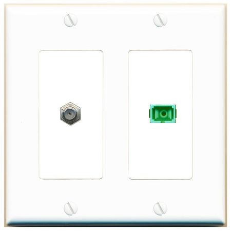COAX SC-APC-SX Wall Plate [White]